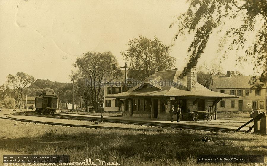 Postcard: Boston & Albany Railroad Station, Saxonville, Massachusetts